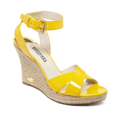 michael kors damita wedge yellow|Women's Yellow Wedges .